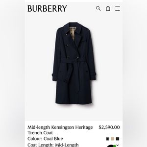 Used Burberry trench coat